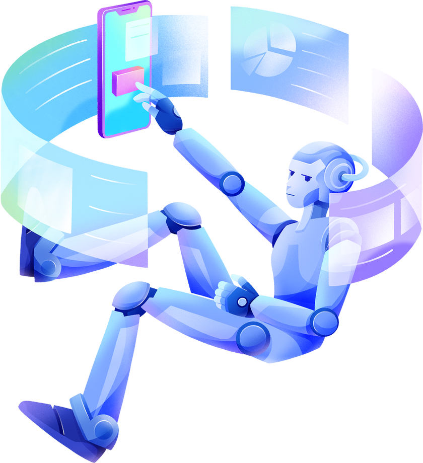 机器人编程完整插画-机器人编程